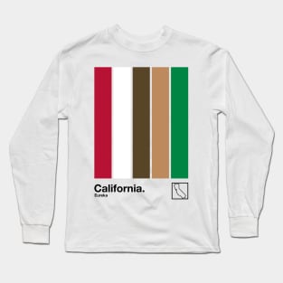 California  // Original Minimalist Artwork Poster Design Long Sleeve T-Shirt